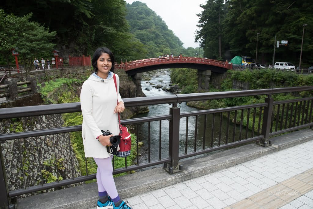 The sacred bridge of Futarasan Shrine at Nikko